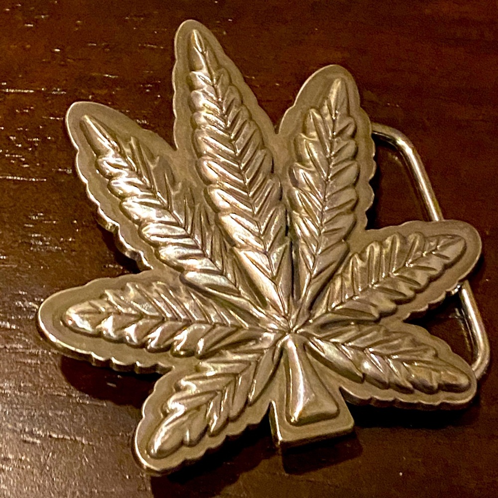 Belt Buckle Hemp Leaf